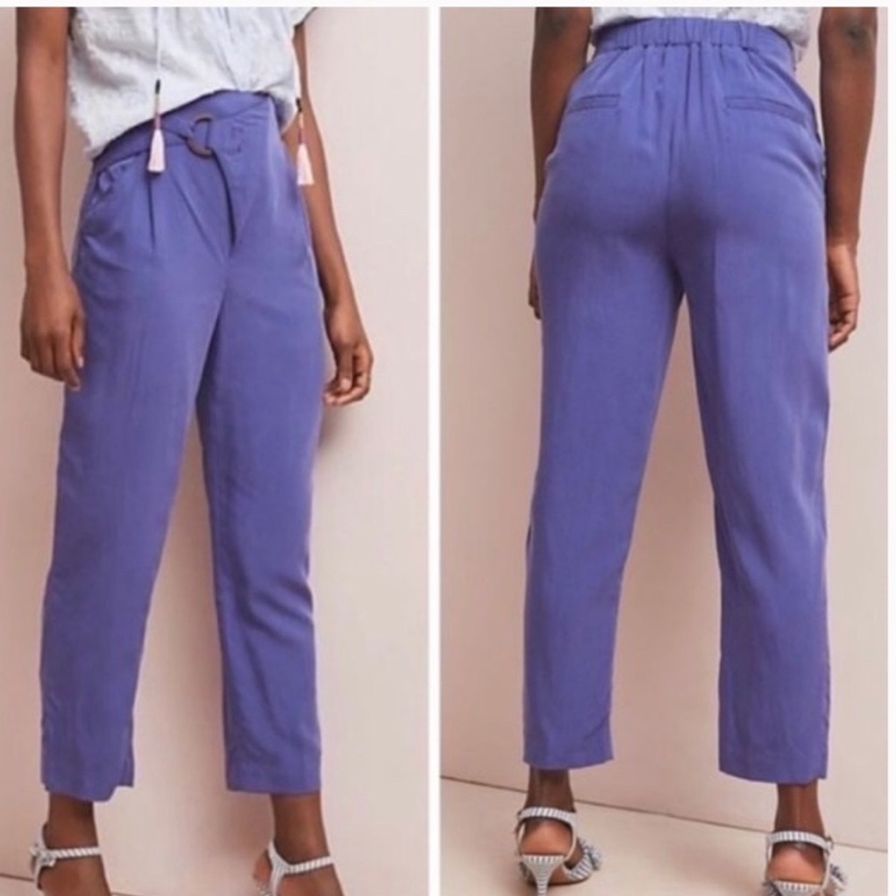 Anthropologie modal blend trousers with belt
